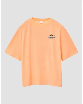 Tricou lejer cu imprimeu pe spate, Portocaliu pal/Lila/Albastru