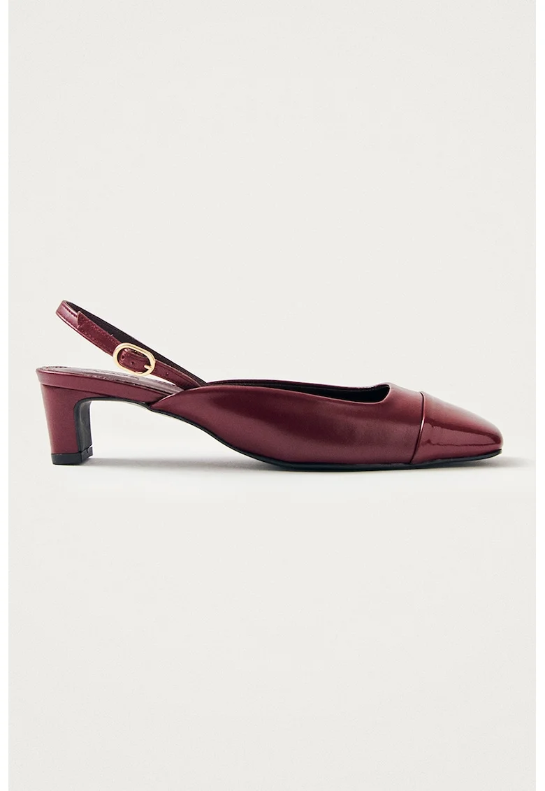 Pantofi slingback de piele Lindy, Visiniu