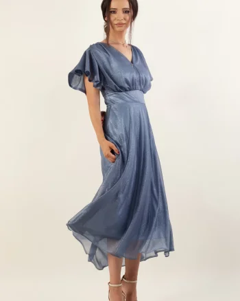 Rochie eleganta din voal cu sclipici