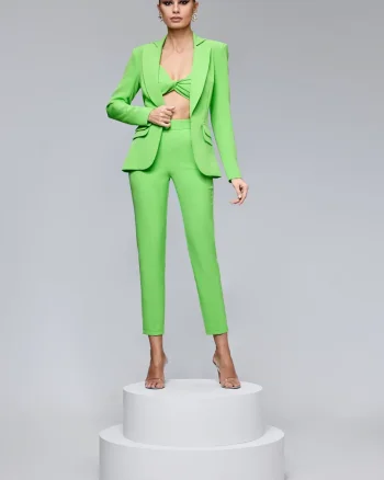 Compleu casual elegant de culoare verde