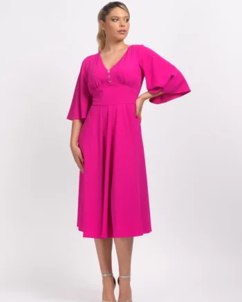 Rochie eleganta clos din dublu voal
