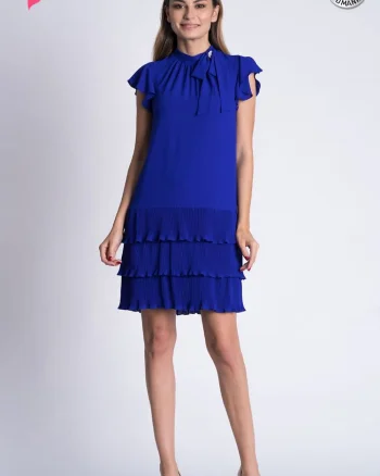 Rochie de ocazie vaporoasa croita drept