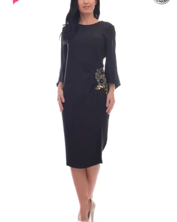 Rochie Vanessa Line de ocazie dreapta cu pliuri