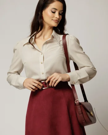 Camasa DY Fashion ivoar cu guler si inchidere cu nasturi