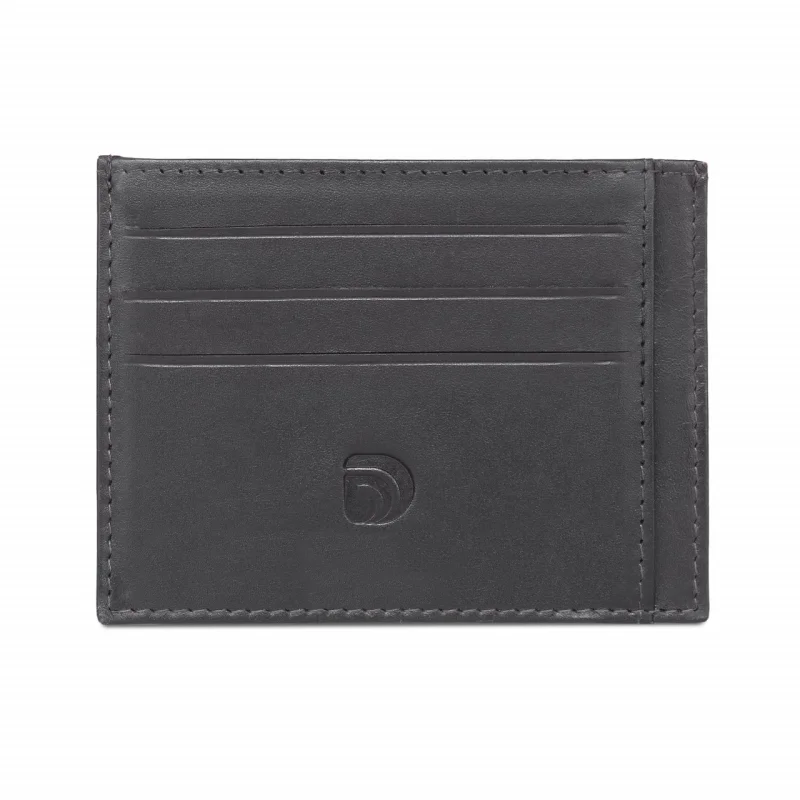 Port card unisex Delis, Achim PT1195, piele naturala, Negru