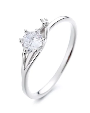 Inel argint 925, JW1327, model elegant cu piatra, placat cu rodiu
