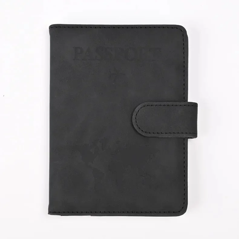 Husa pasaport unisex, Kaida PT1294, Negru