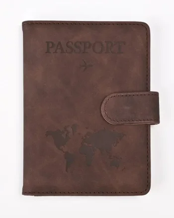 Husa pasaport unisex, Kaida PT1302, Maro inchis
