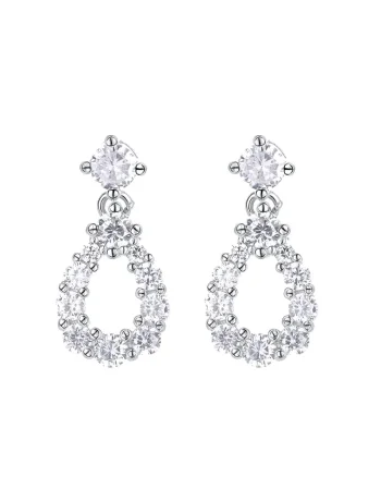 Cercei argint 925, JW799, model elegant, placati cu rodiu