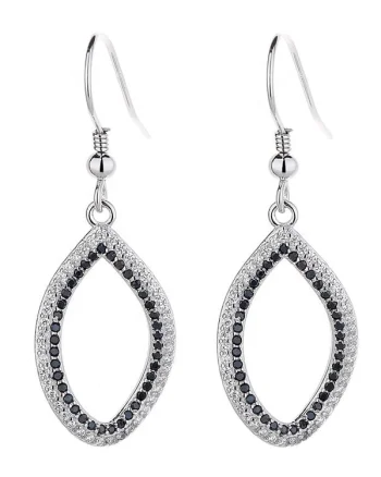 Cercei argint 925, JW1580, model elegant, placati cu rodiu