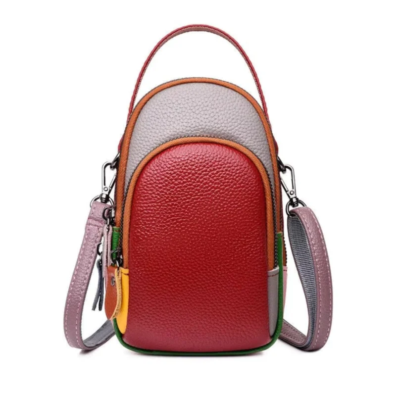 Geanta dama, Orantha GT3342, piele naturala, Multicolor