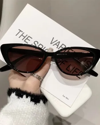 Ochelari de soare pentru femei, SG084, Negru/Maro