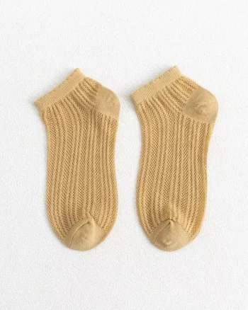 Sosete pentru dama, SS242, Galben, marime universala (35-39)
