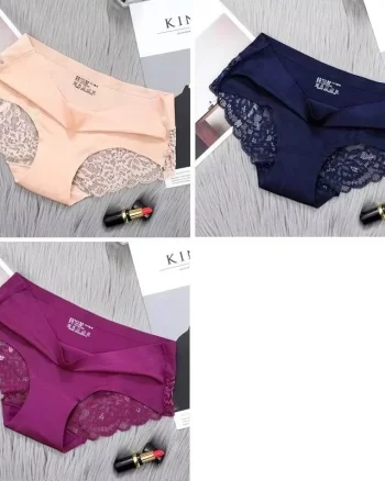 Set 3 perechi de chiloti pentru dama, CH040, Multicolor