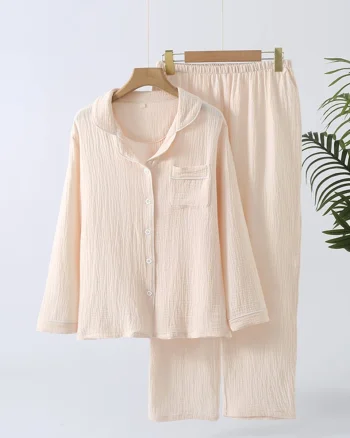 Pijama dama "Dreamy Touch" din doua piese, PJ006, Bej