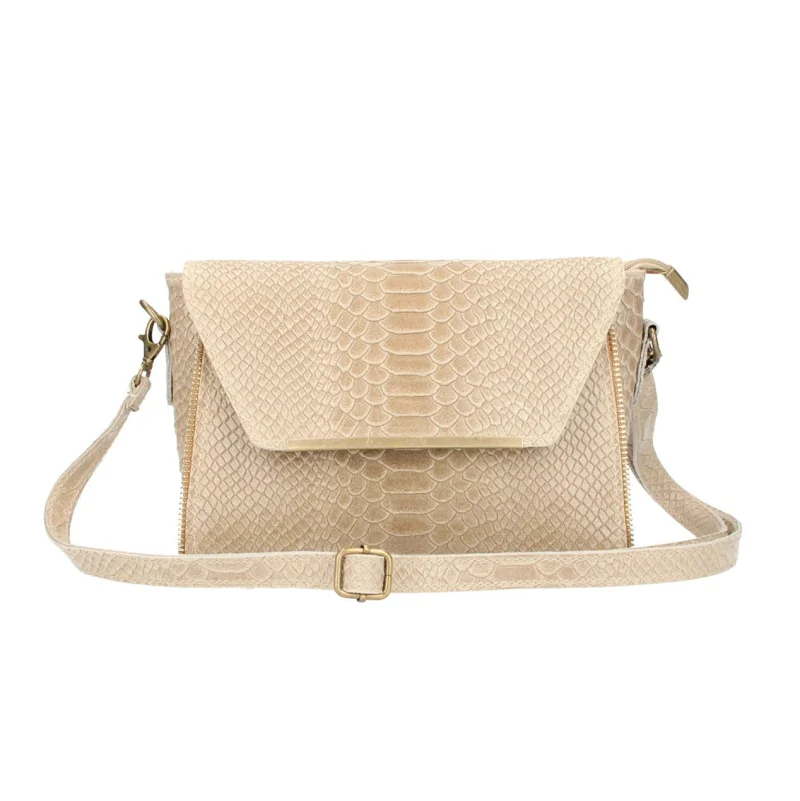 Geanta dama Nita GT917, piele naturala, taupe