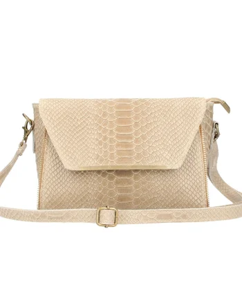 Geanta dama Nita GT917, piele naturala, taupe