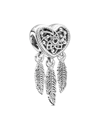 Charm/talisman argint 925, JW1145, model inima si pene, placat cu rodiu