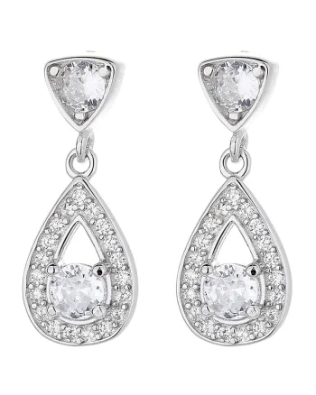 Cercei argint 925, JW843, model elegant, placati cu rodiu