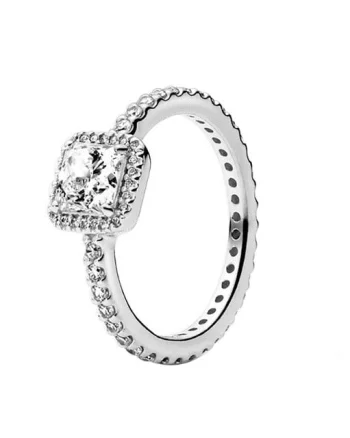 Inel argint 925, JW627, model cu zirconiu patrat, placat cu rodiu