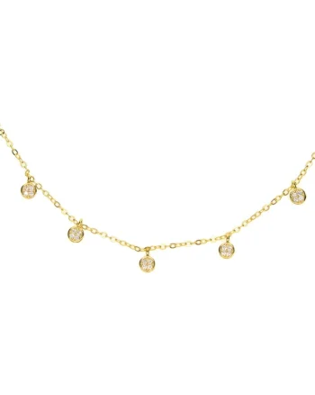 Lantisor argint 925, JW1116, model elegant, placat cu aur