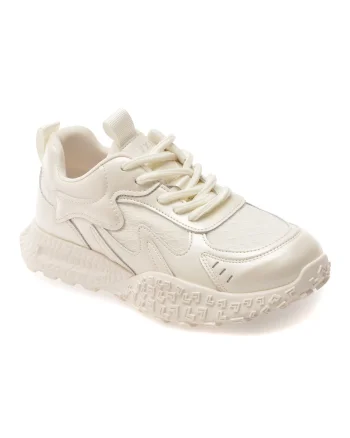 Pantofi sport GRYXX albi, 106, din material textil si piele naturala