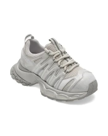 Pantofi sport GRYXX argintii, 9023, din piele naturala