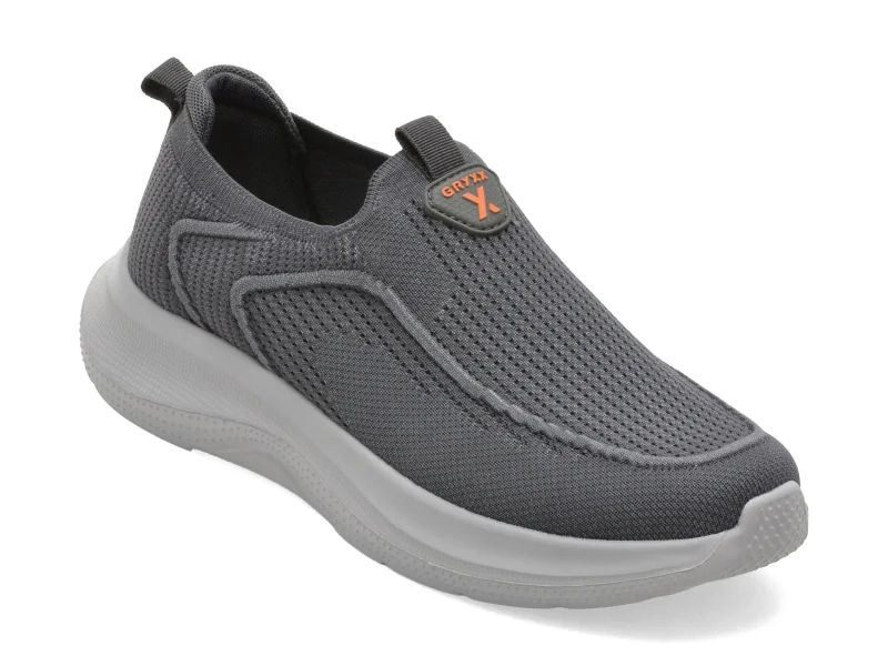 Pantofi sport GRYXX gri, A819, din material textil