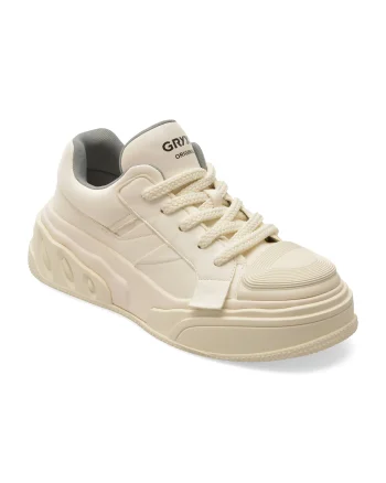 Pantofi sport GRYXX albi, 66608, din piele naturala