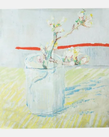 Esarfa patrata cu o singura fata imprimata cu reproducere dupa tablou de Van Gogh