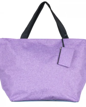 Geanta de weekend lila din material textil panzat