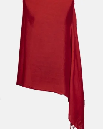 Esarfa bordo din cashmere subtire dreptunghiulara