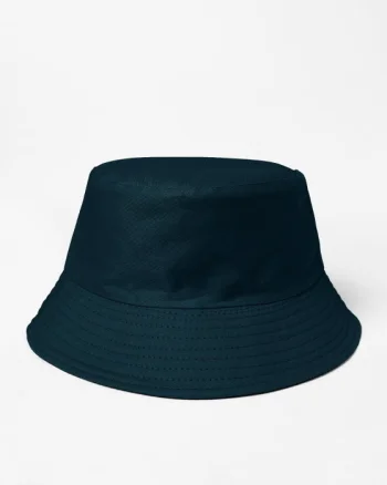 Palarie tip bucket unisex cu doua fete, bleumarin si negru, din bumbac