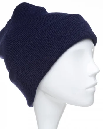 Caciula unisex model clasic tricotat, dublata in interior, bleumarin