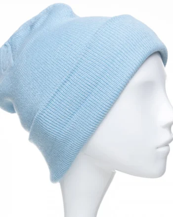 Caciula unisex model clasic tricotat, dublata in interior, bleu