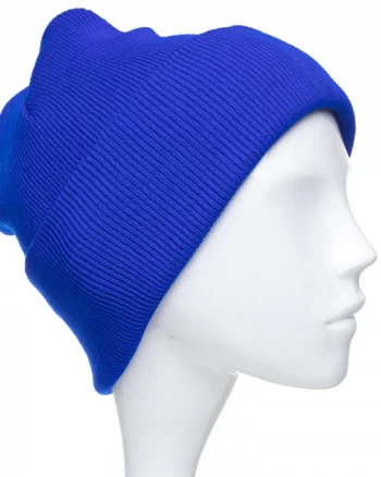 Caciula unisex model clasic tricotat, dublata in interior, albastru electric