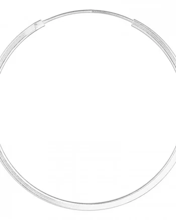 Cercei Creole din argint 925, cu sectiune patrata si diametru de 4 cm