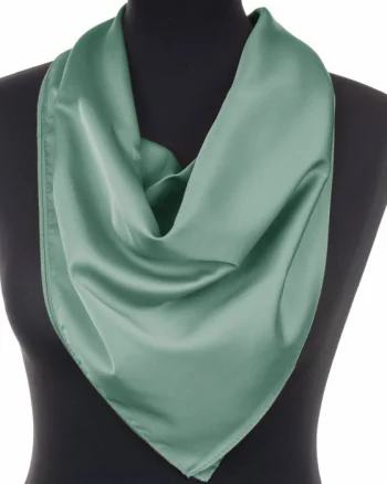Esarfa verde mint, patrata, din vascoza si matase