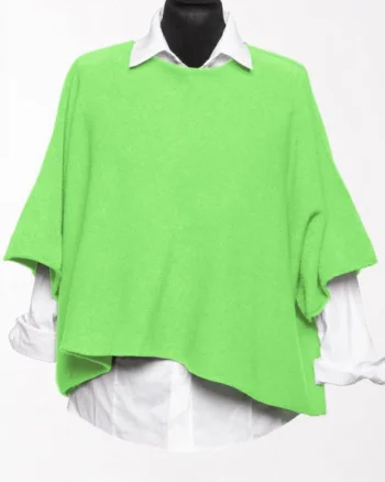 Pulover versatil cu maneca fluture din vascoza, verde praz