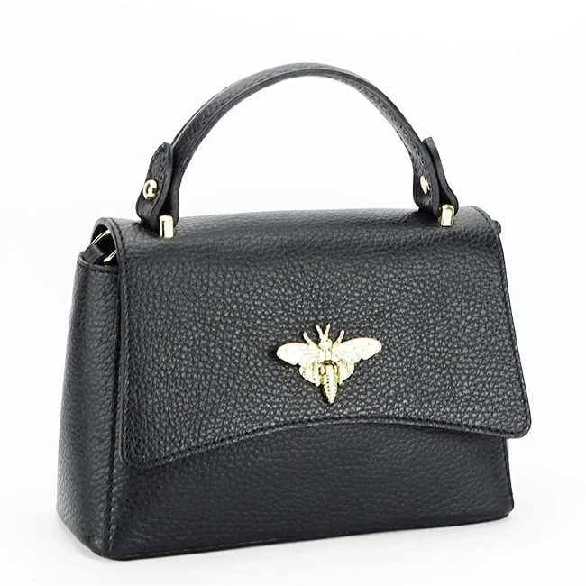 Geanta neagra mica din piele naturala 1523 120