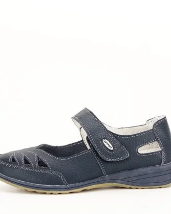 Balerini piele naturala Anisoara bleumarin M4