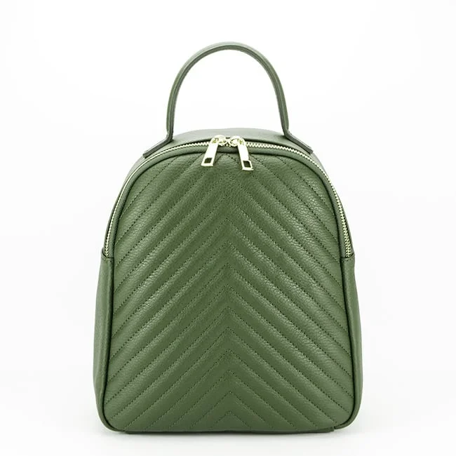 Rucsac din piele naturala 8955 121 Kaki