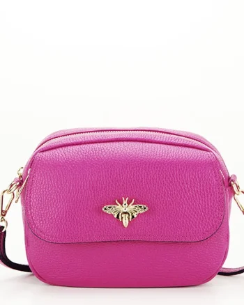 Geanta mica din piele naturala 1530 120 Fucsia
