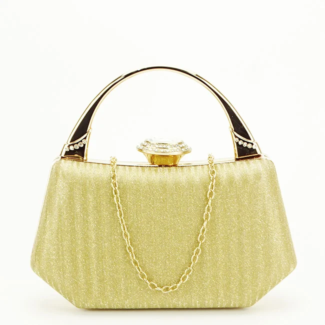 Geanta clutch aurie cu cristale si sclipici 55461 06
