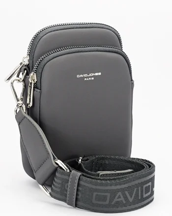 Borseta gri inchis crossbody David Jones Paris CM6906 M0