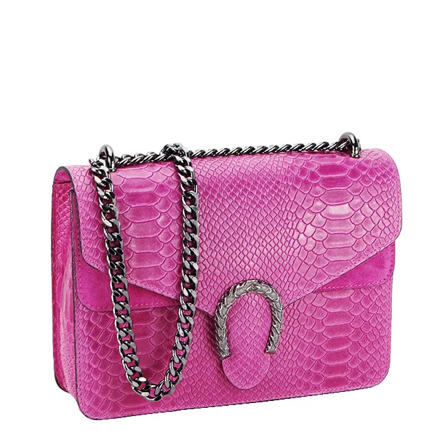 Geanta din piele naturala fucsia 1524 123