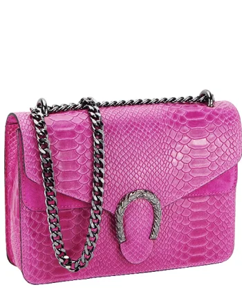Geanta din piele naturala fucsia 1524 123