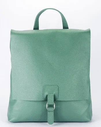 Rucsac 2 in 1 verde menta din piele naturala 5974-28 M11