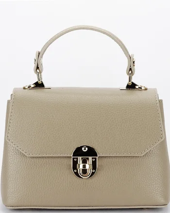 Geanta taupe din piele naturala 1736 131