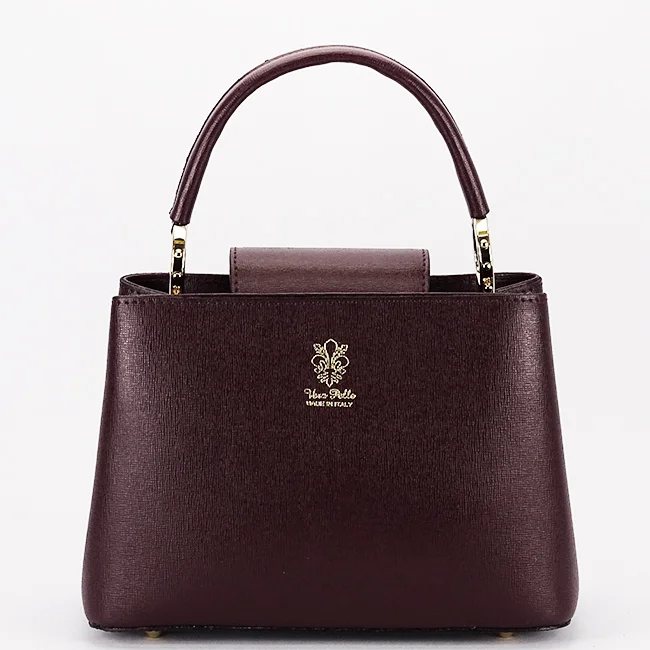 Geanta medie bordo inchis din piele naturala 8950 119